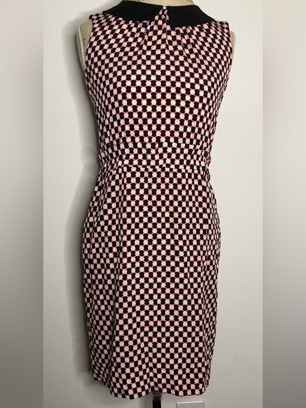 kate spade Black and Pink Geometric Midi Sheath Dress